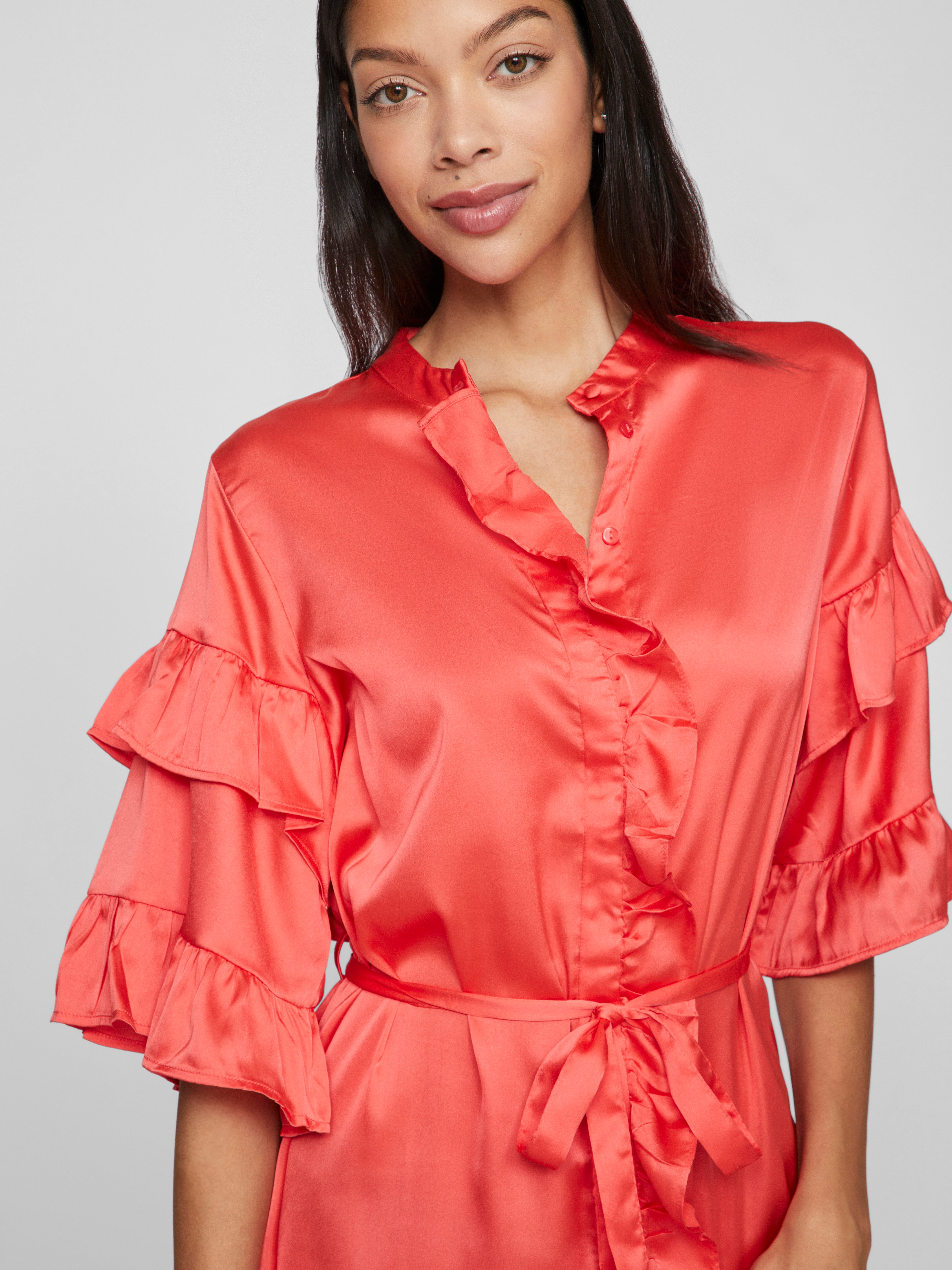 Vikavas Frill kort kjole - Poppy Red